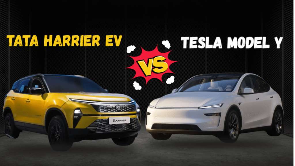 Tata Harrier EV Vs Tesla Model Y